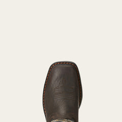 WorkHog Wide Square Toe Boot Kids - BRUIN BROWN