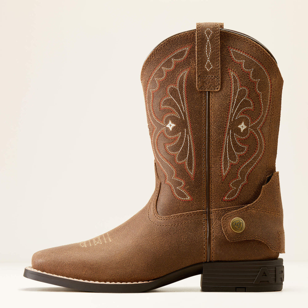 Quickdraw EZ Zip Western Boot Kids - DISTRESSED BROWN