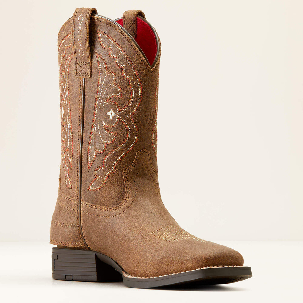 Quickdraw EZ Zip Western Boot Kids - DISTRESSED BROWN