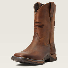 Anthem Patriot Western Boot Kids - DISTRESSED BROWN