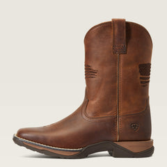 Anthem Patriot Western Boot Kids - DISTRESSED BROWN
