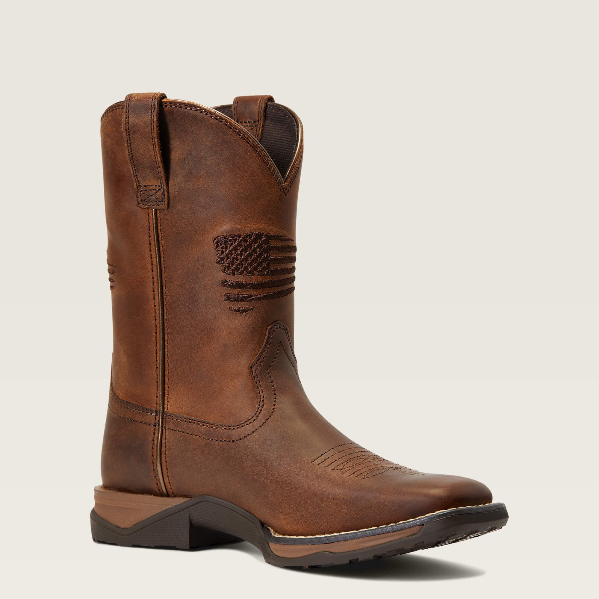 Anthem Patriot Western Boot Kids - DISTRESSED BROWN