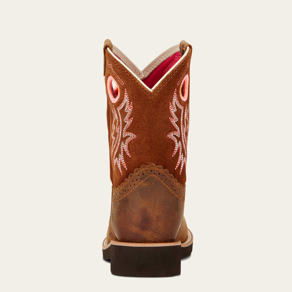 Fatbaby Cowgirl Western Boot Kids - POWDER BROWN