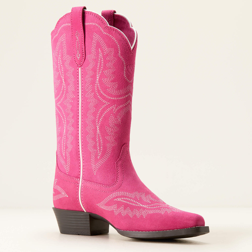 Casanova D Toe Western Boot Kids - HAUTE PINK SUEDE