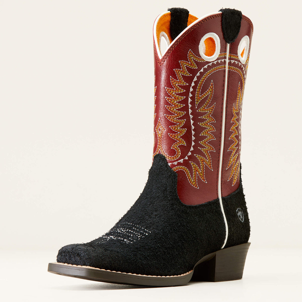 Derby Monroe Western Boot Kids - BLACK ROUGHOUT