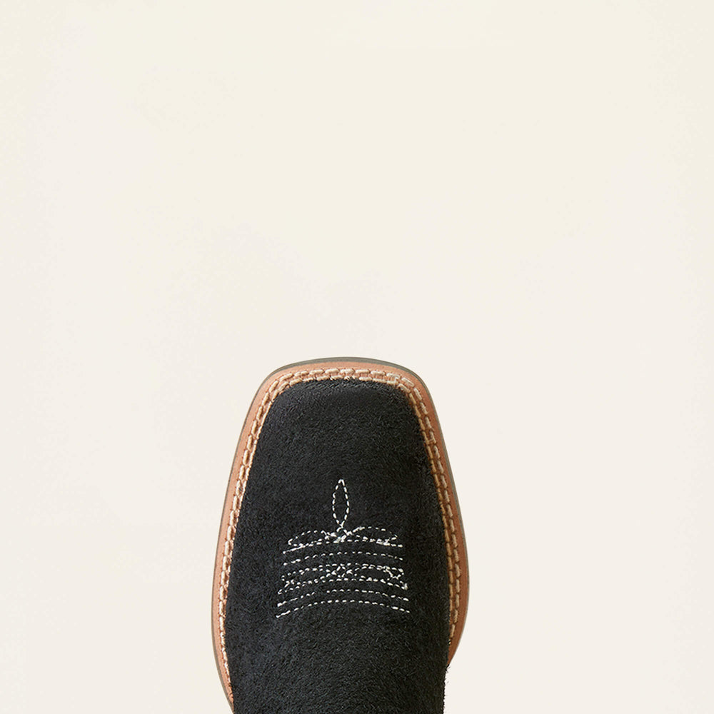 Derby Monroe Western Boot Kids - BLACK ROUGHOUT