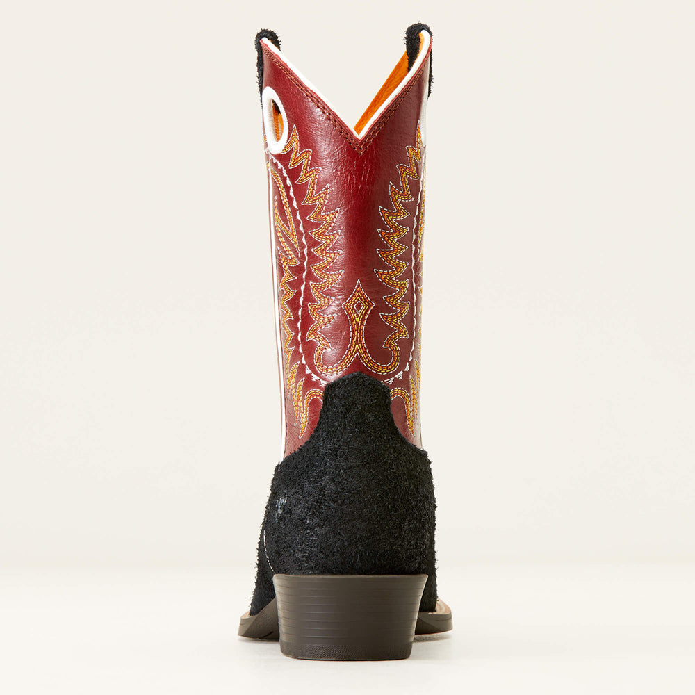 Derby Monroe Western Boot Kids - BLACK ROUGHOUT