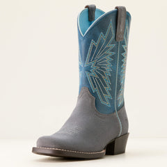 Decatur Western Boot Kids - MINERAL SUEDE/DOWNPOUR