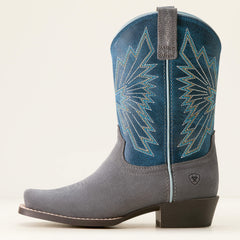Decatur Western Boot Kids - MINERAL SUEDE/DOWNPOUR