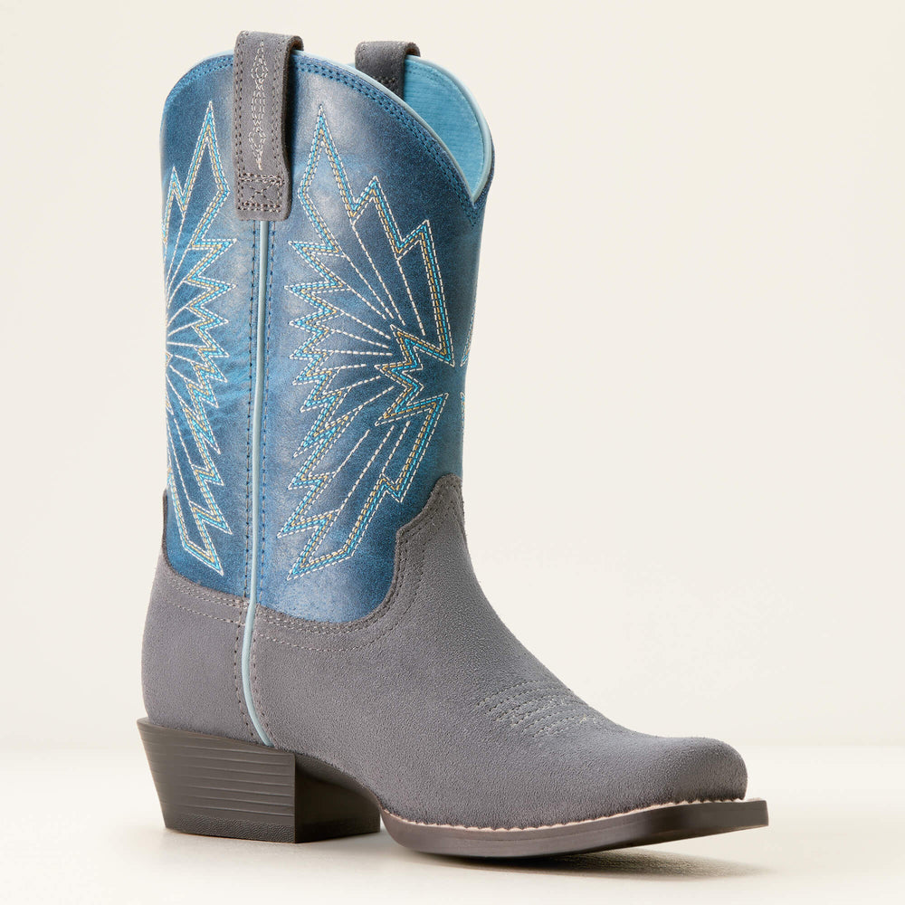 Decatur Western Boot Kids - MINERAL SUEDE/DOWNPOUR