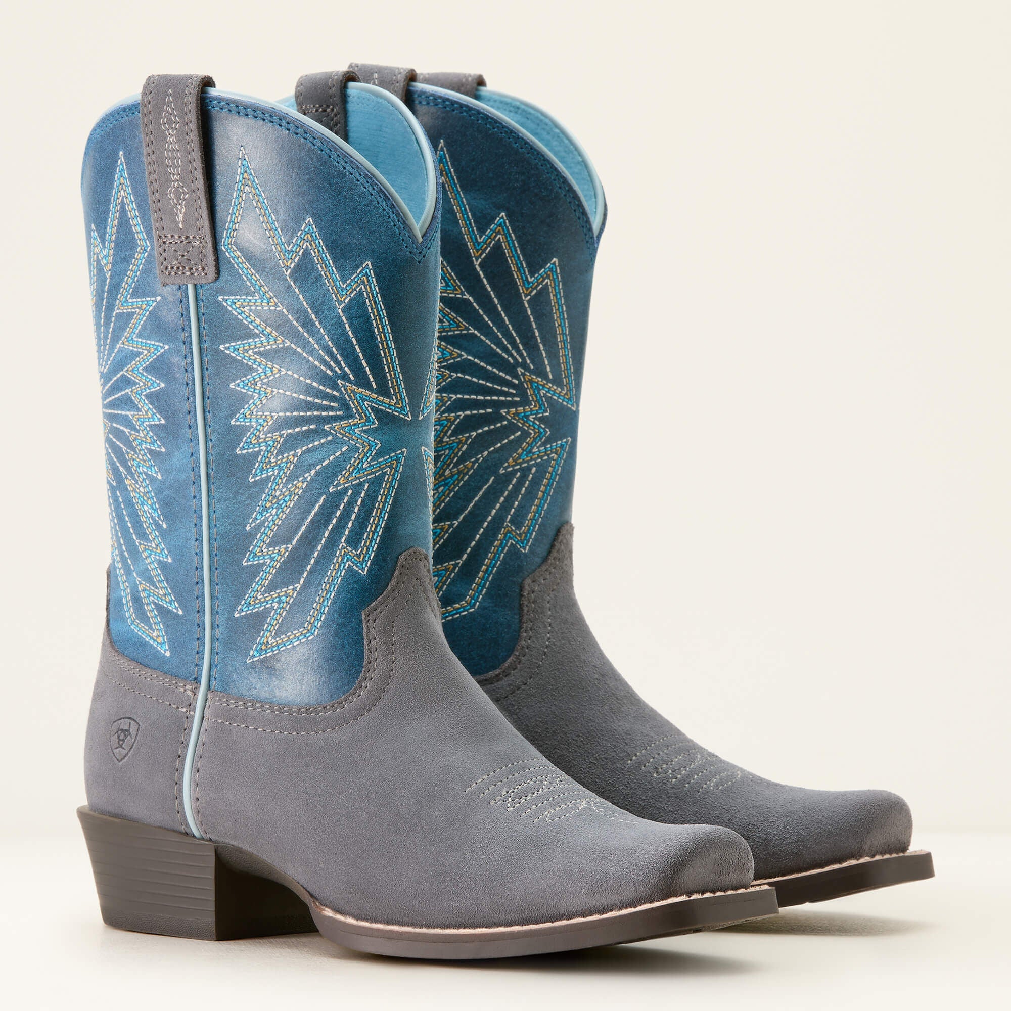 Decatur Western Boot Kids - MINERAL SUEDE/DOWNPOUR