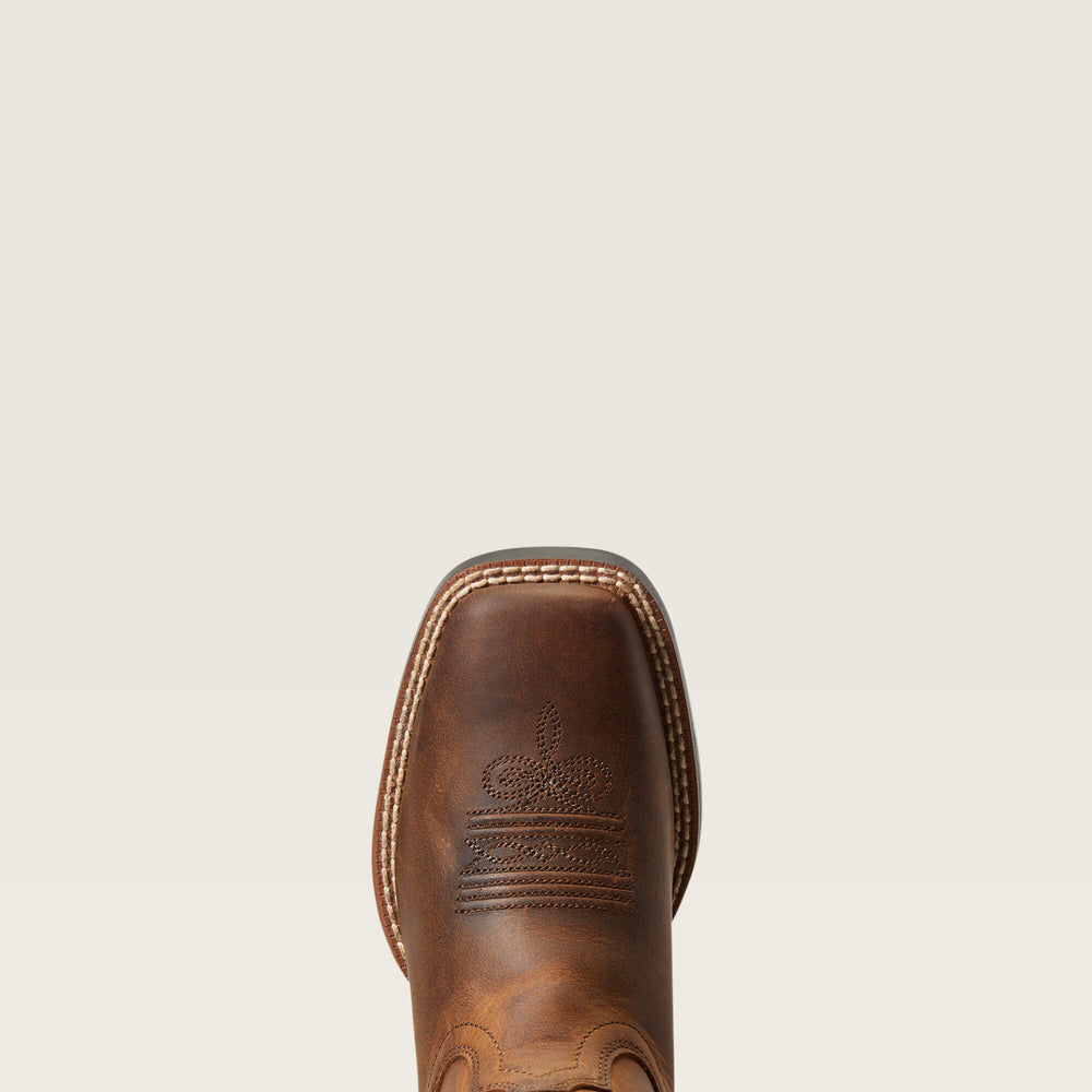 Orgullo Mexicano II Western Boot Kids - DISTRESSED BROWN