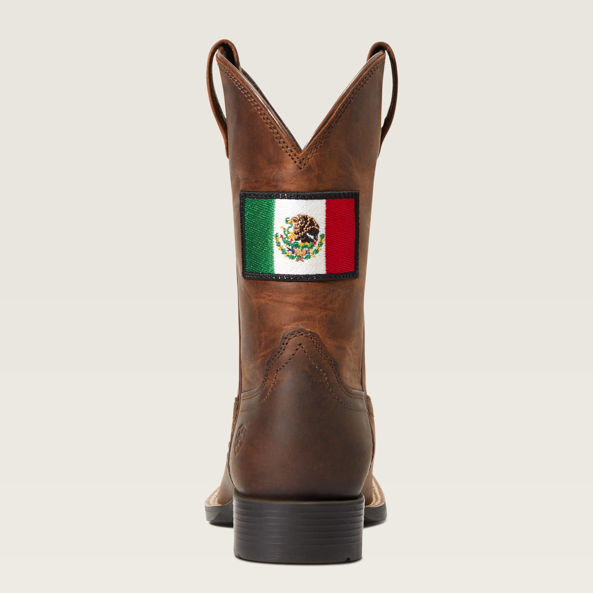 Orgullo Mexicano II Western Boot Kids - DISTRESSED BROWN