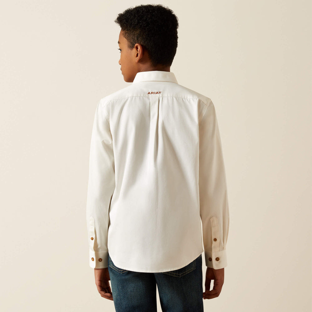 Solid Twill Classic Fit Shirt Kids - WHITE