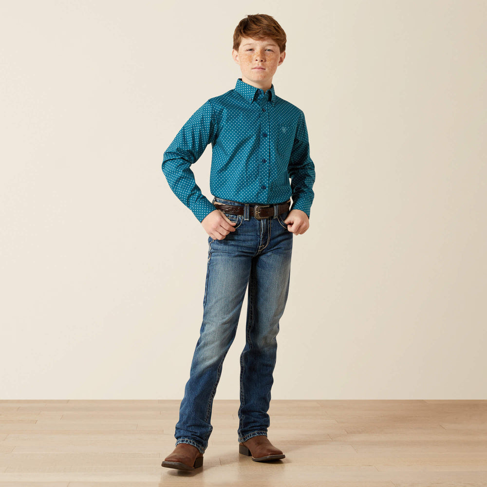 Tyce Classic Fit Shirt Kids - DARK TEAL