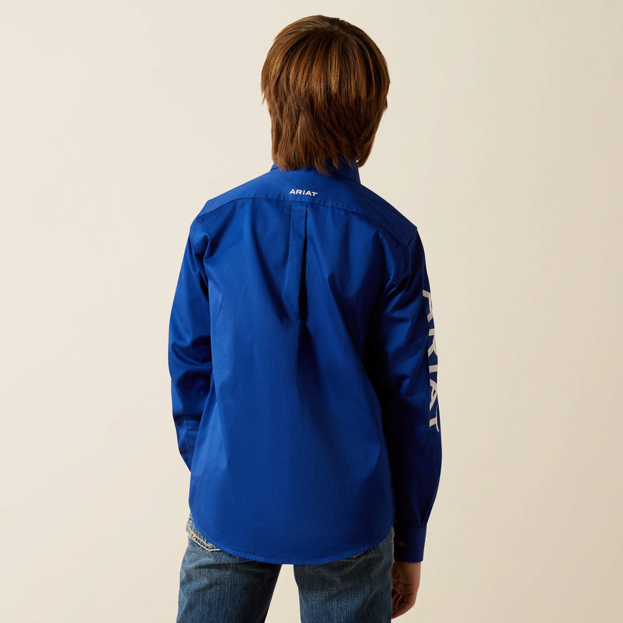 Team Logo Twill Classic Fit Shirt Kids - ULTRAMARINE/WHITE
