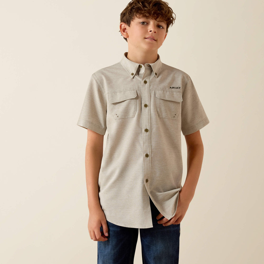 VenTEK Outbound Heathered Classic Fit Shirt Kids - GREEN