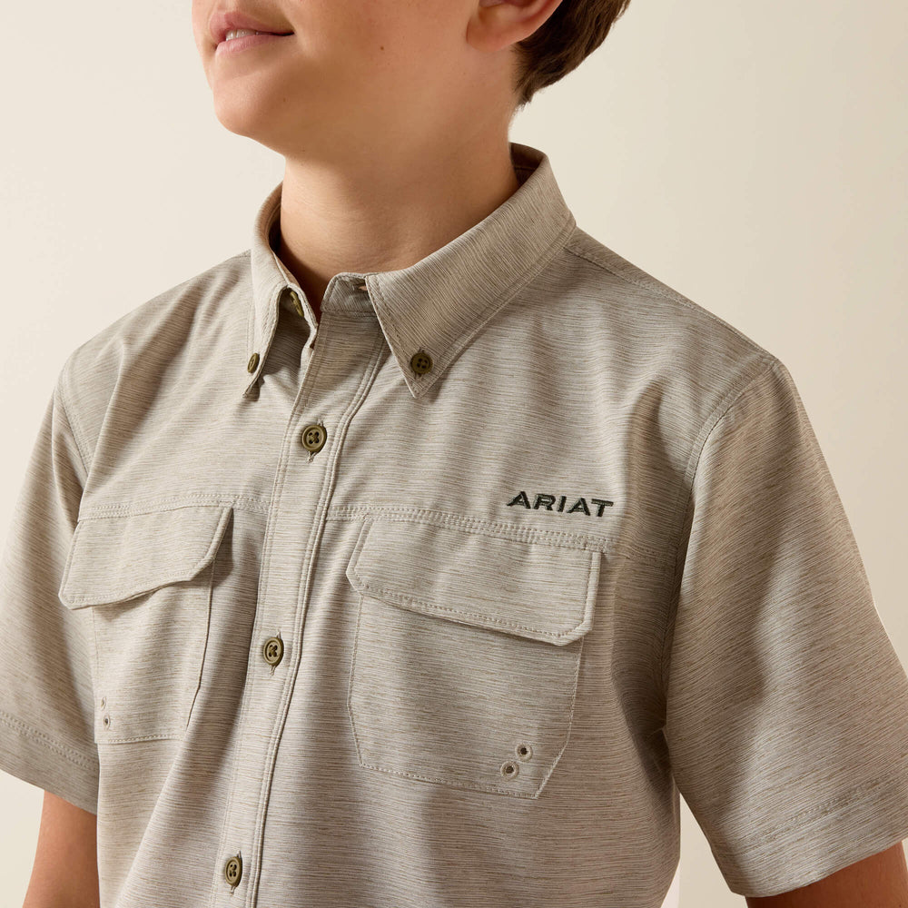 VenTEK Outbound Heathered Classic Fit Shirt Kids - GREEN