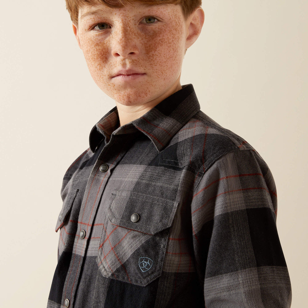 Hernandez Retro Classic Fit Shirt Kids - DARK GREY