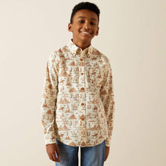Saint Classic Fit Shirt Kids - CREAM