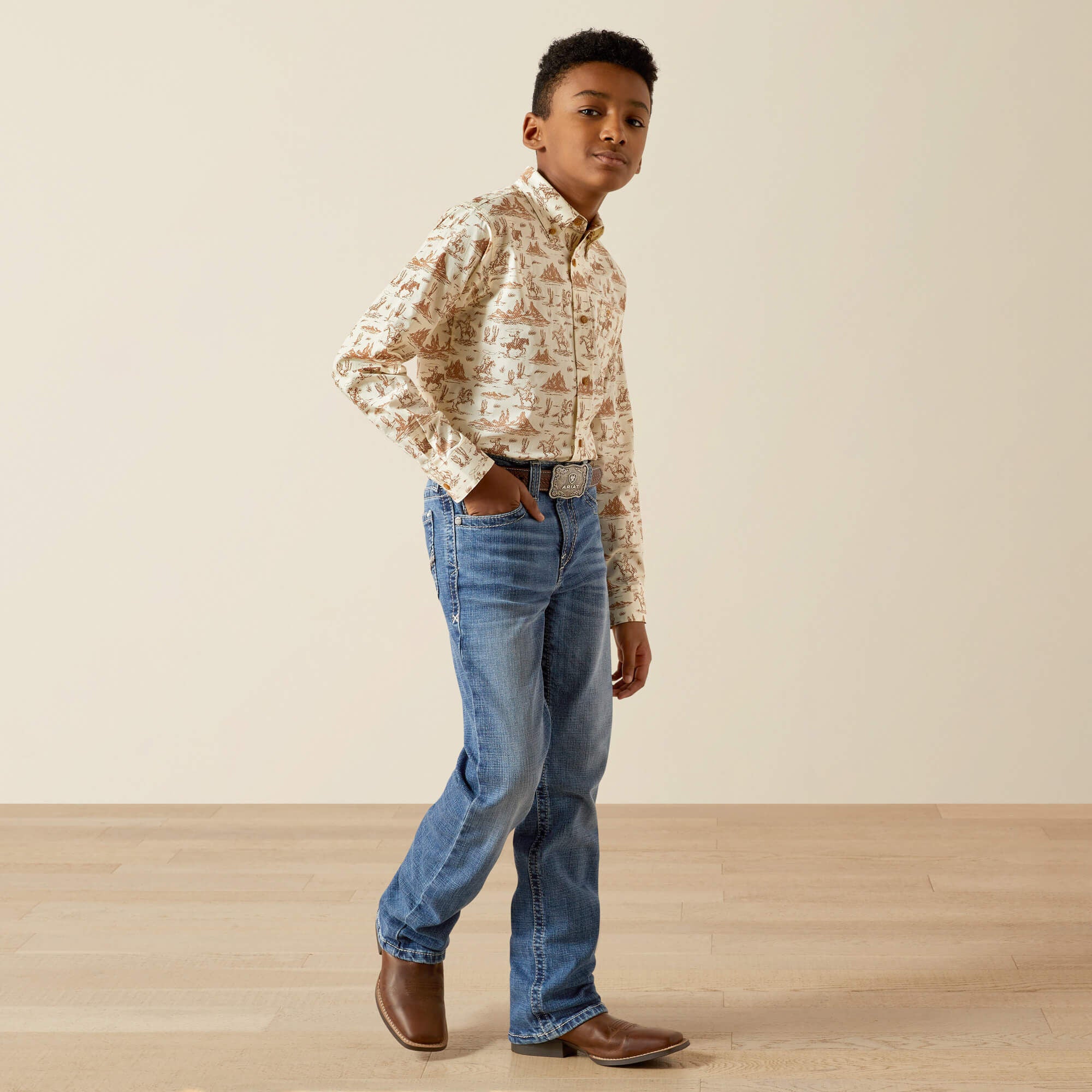 Saint Classic Fit Shirt Kids - CREAM