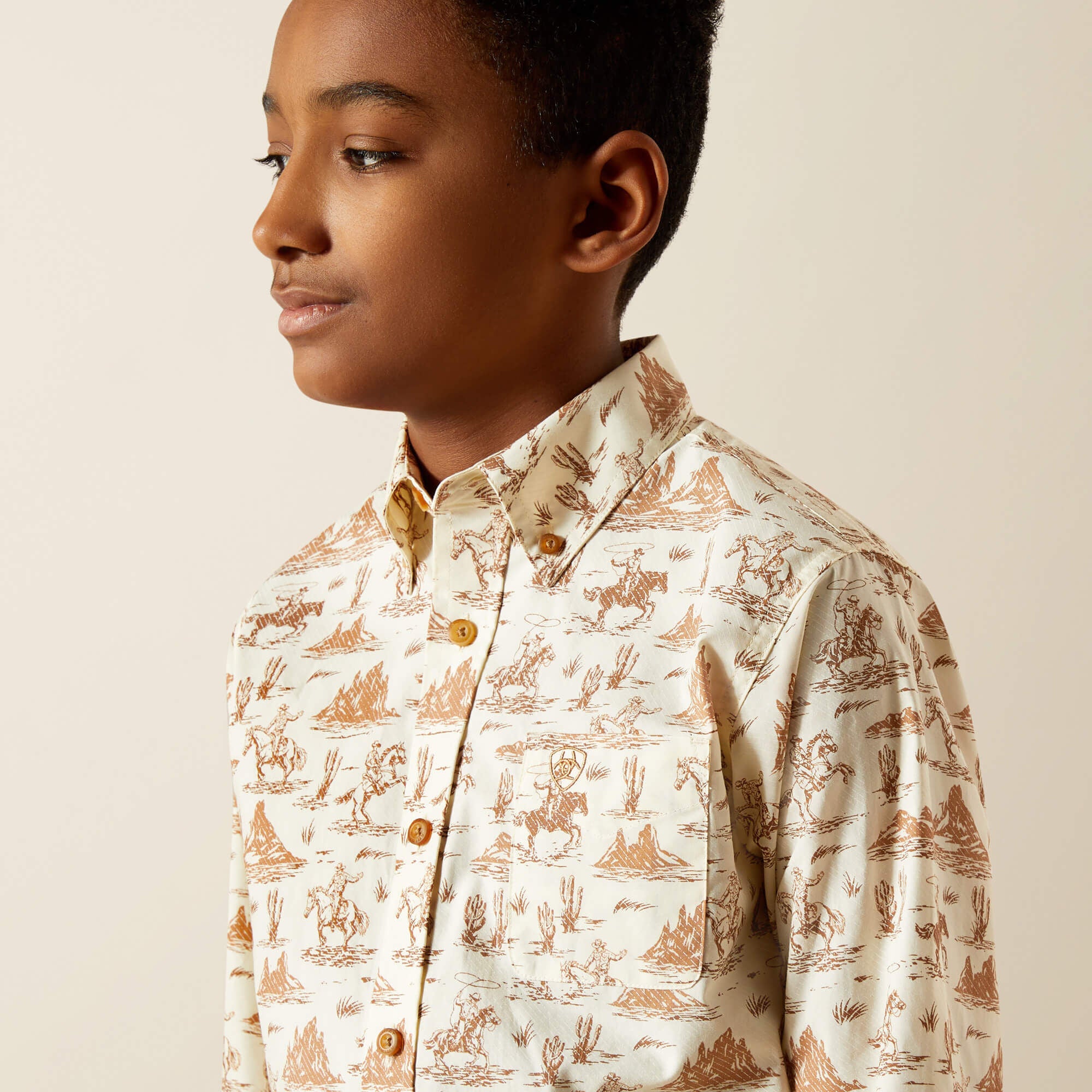 Saint Classic Fit Shirt Kids - CREAM