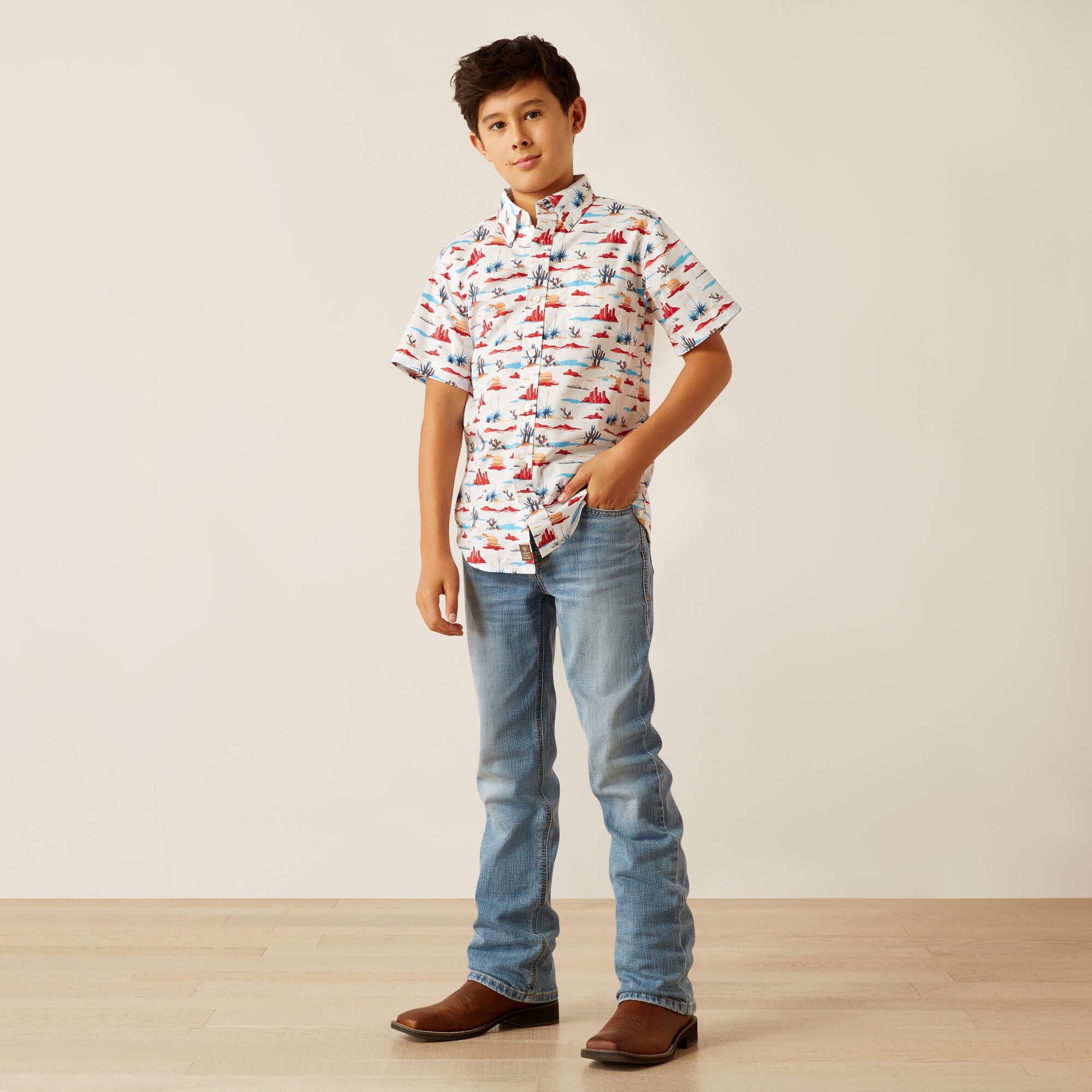 Scout Classic Fit Shirt Kids - WHITE