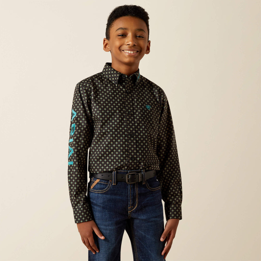Team Philbert Classic Fit Shirt Kids - BLACK/TEAL