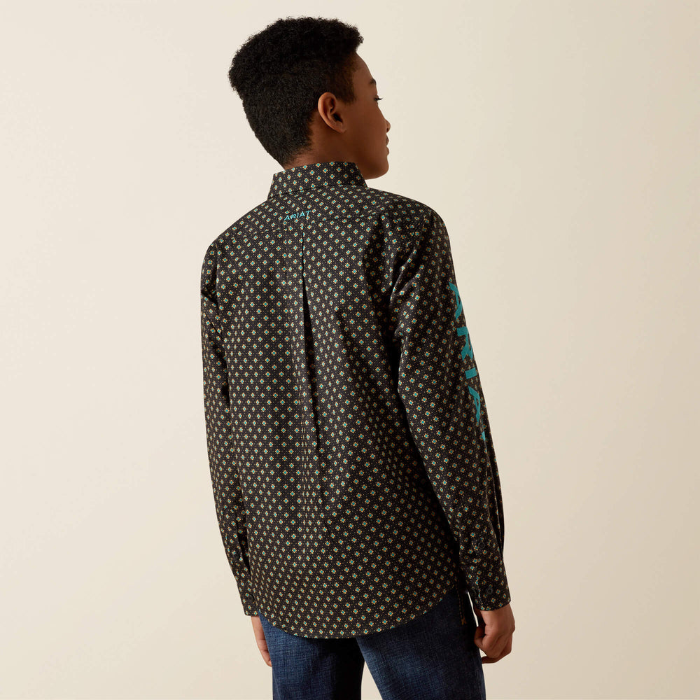 Team Philbert Classic Fit Shirt Kids - BLACK/TEAL
