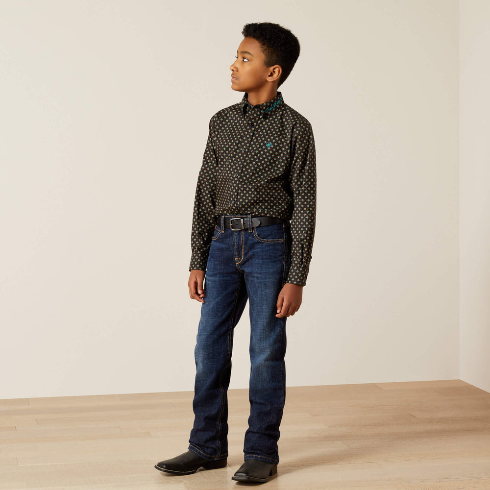 Team Philbert Classic Fit Shirt Kids - BLACK/TEAL