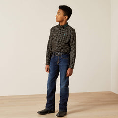 Team Philbert Classic Fit Shirt Kids - BLACK/TEAL