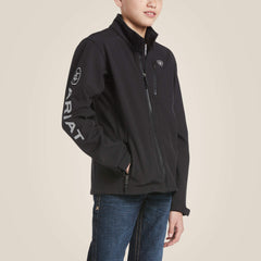 Logo 2.0 Softshell Jacket Kids - BLACK/SILVER