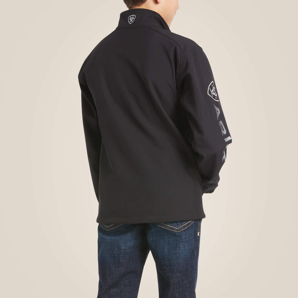 Logo 2.0 Softshell Jacket Kids - BLACK/SILVER