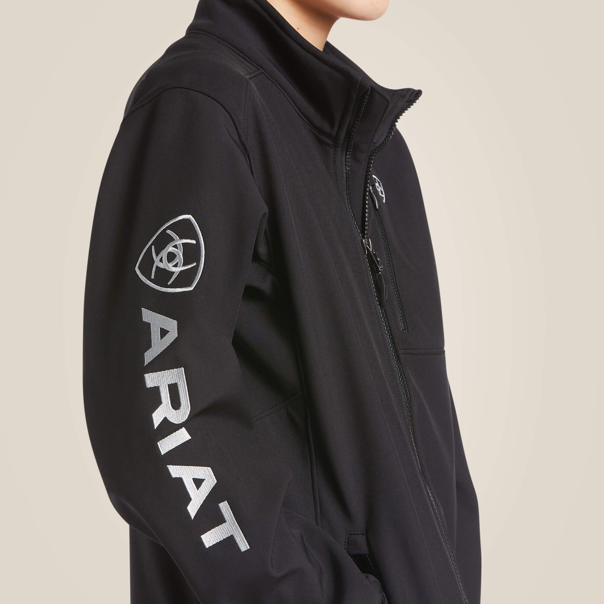 Logo 2.0 Softshell Jacket Kids - BLACK/SILVER