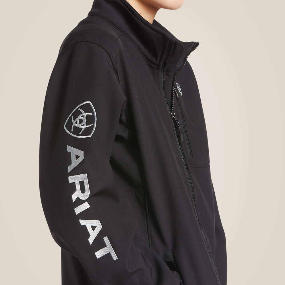 Logo 2.0 Softshell Jacket Kids - BLACK/SILVER