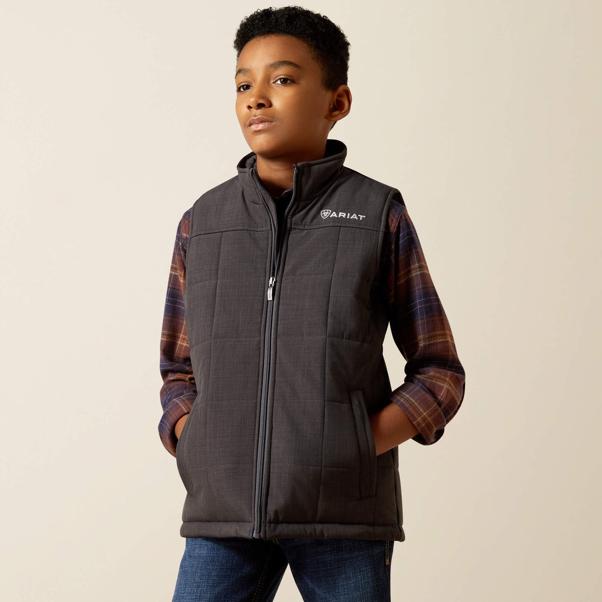 Crius Insulated Vest Kids - PHANTOM HEATHER