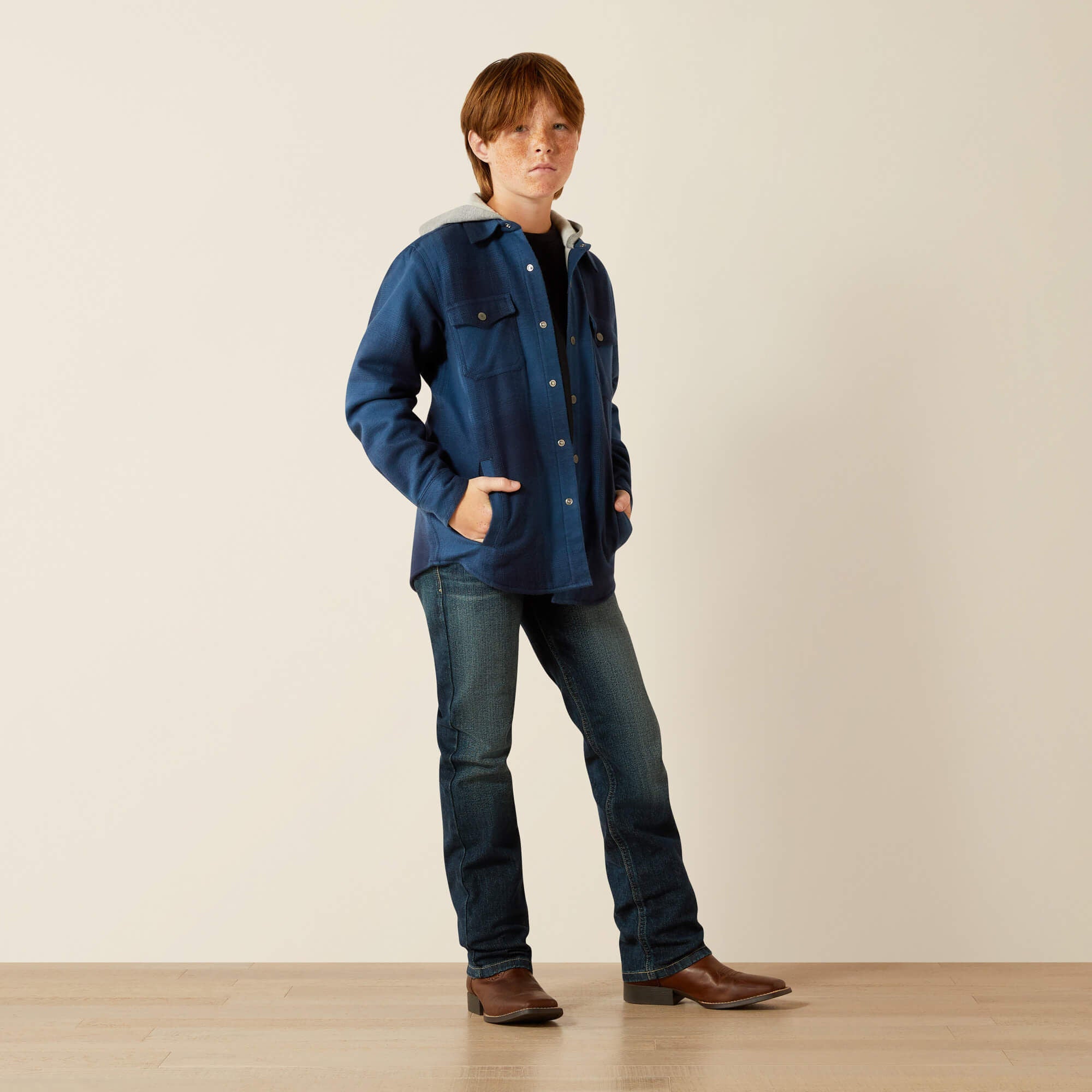 Hicks Retro Shirt Jacket Kids - BLUE NIGHTS