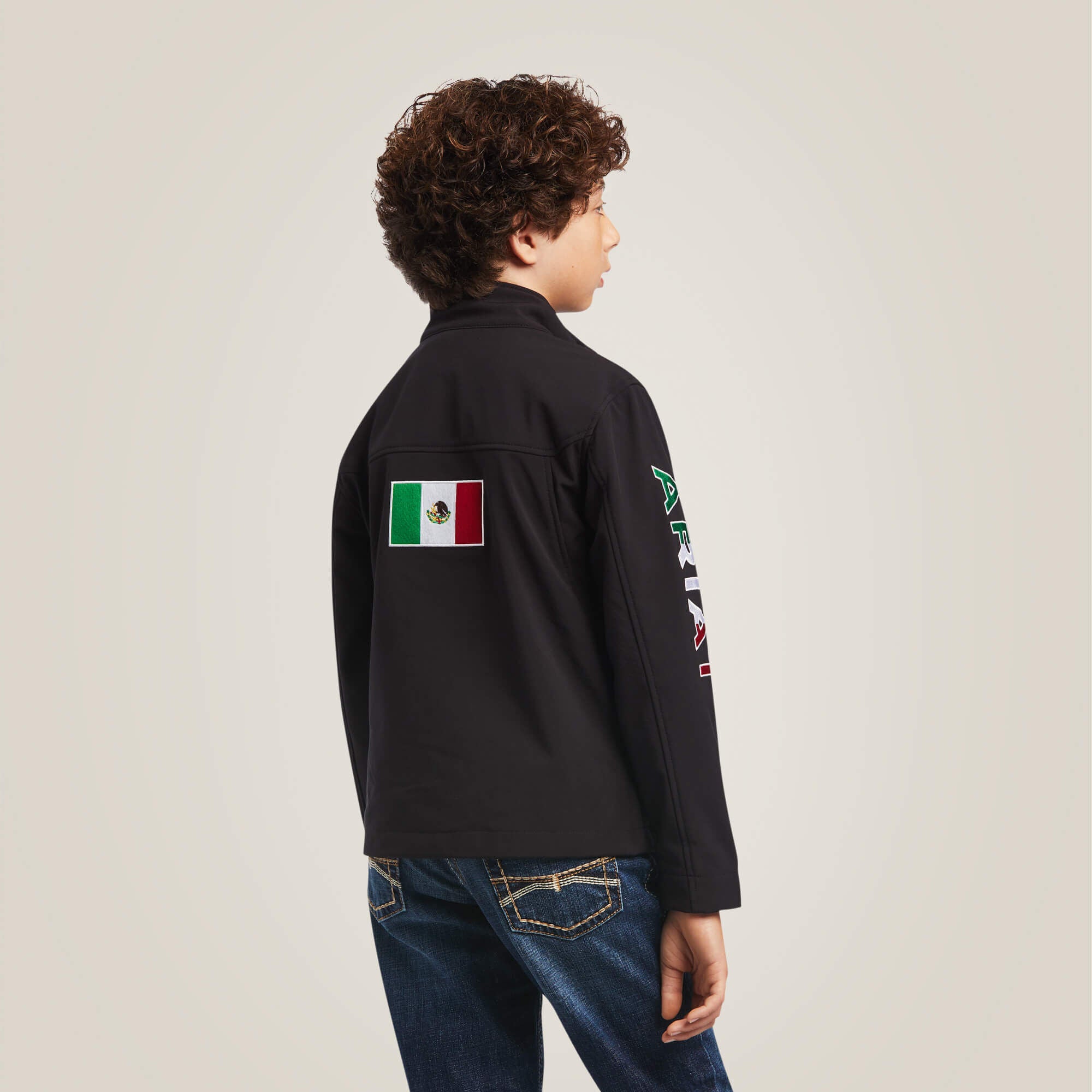 New Team Softshell MEXICO Jacket Kids - BLACK