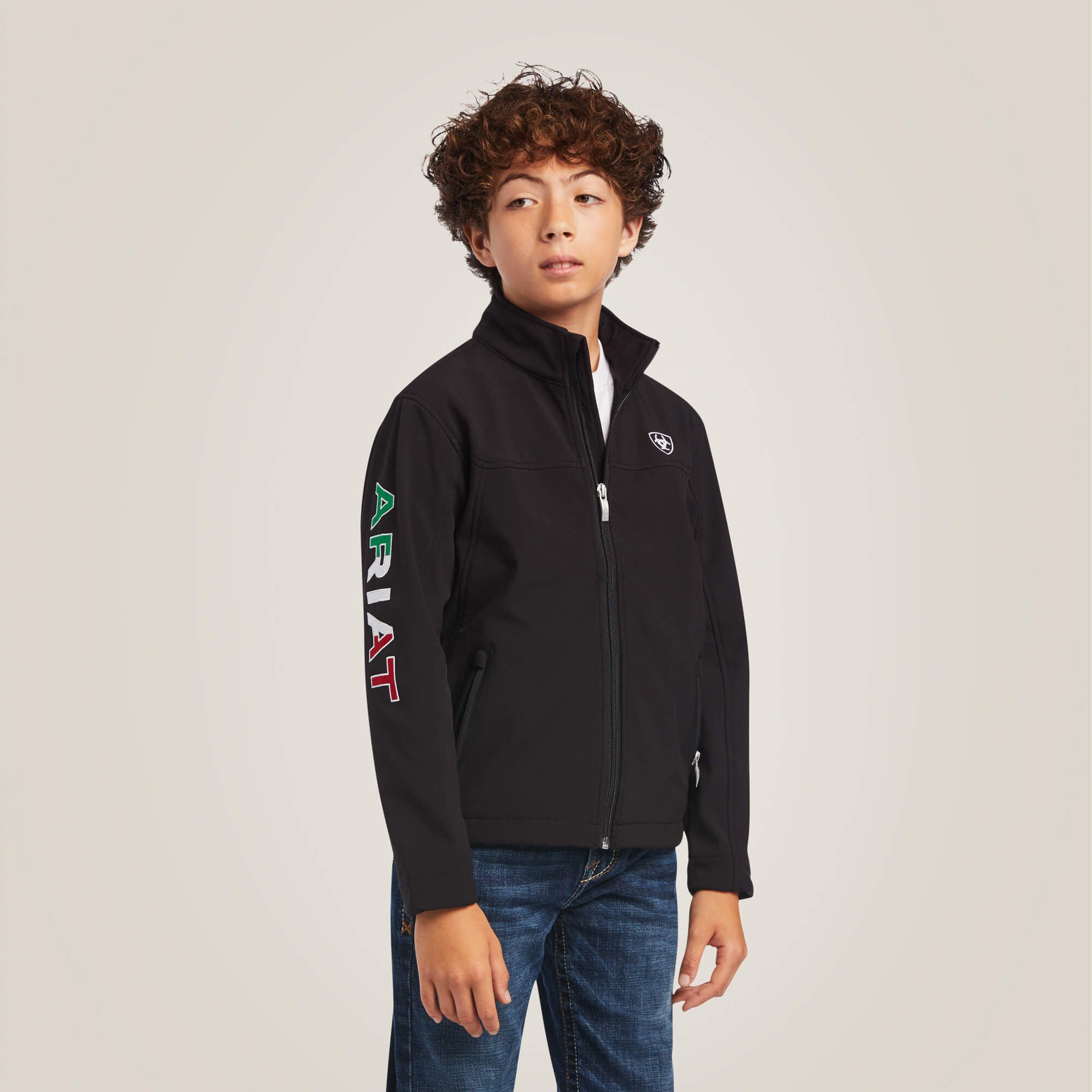 New Team Softshell MEXICO Jacket Kids - BLACK