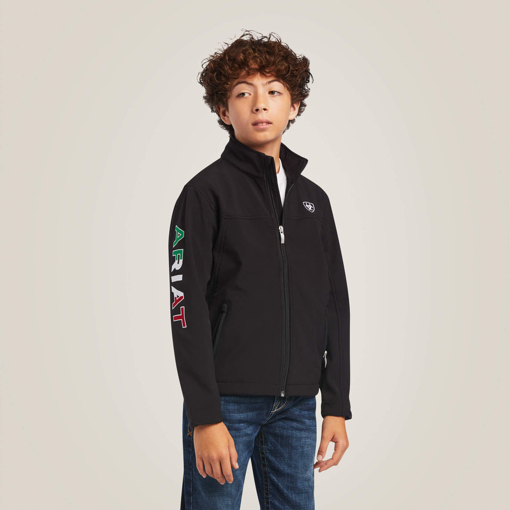 New Team Softshell MEXICO Jacket Kids - BLACK