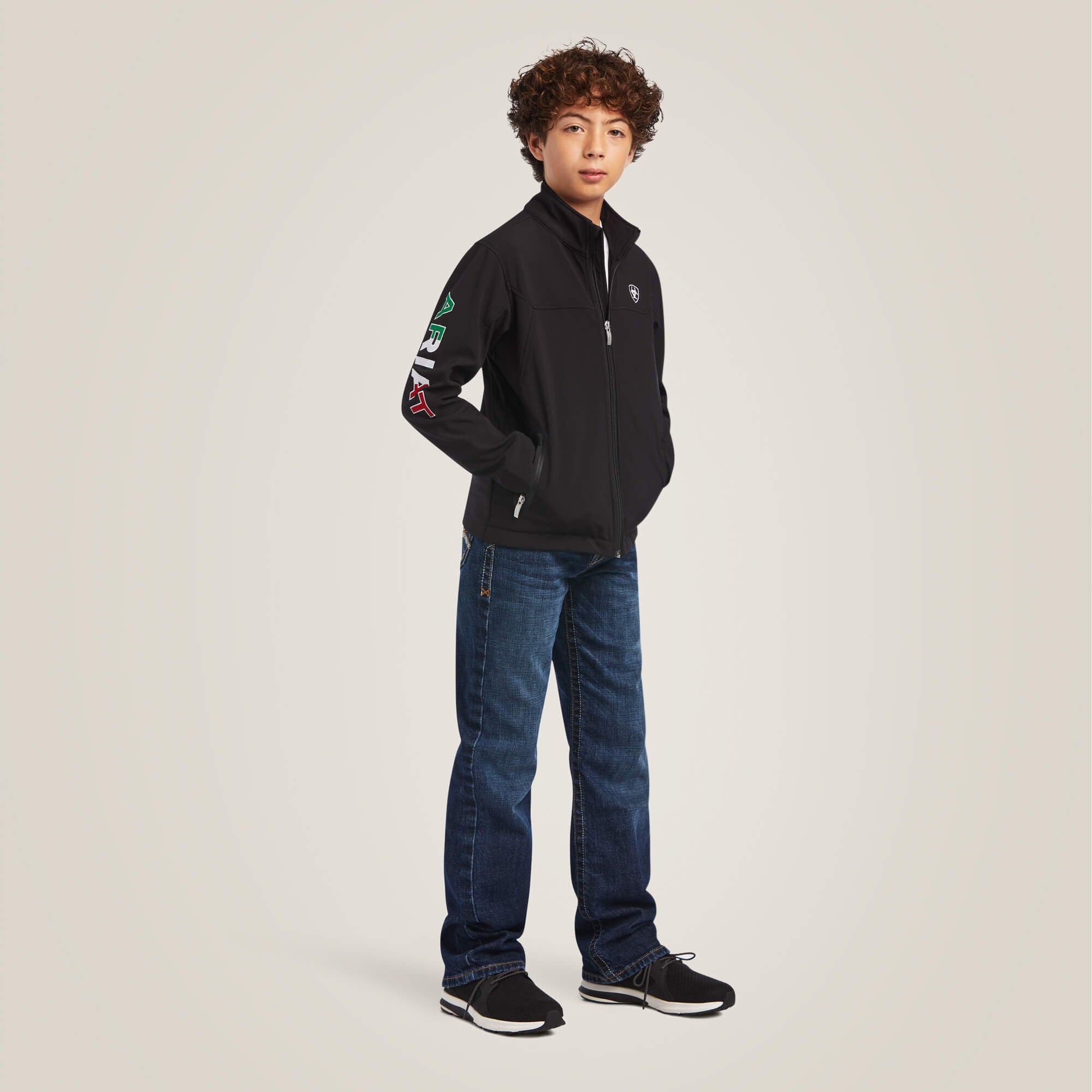 New Team Softshell MEXICO Jacket Kids - BLACK