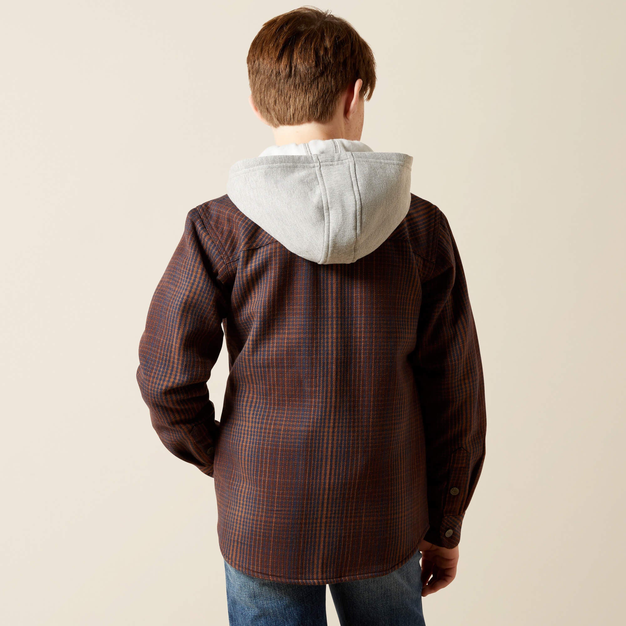 Holbrook Retro Shirt Jacket Kids - BROWN