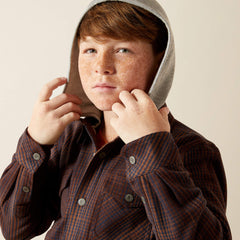 Holbrook Retro Shirt Jacket Kids - BROWN