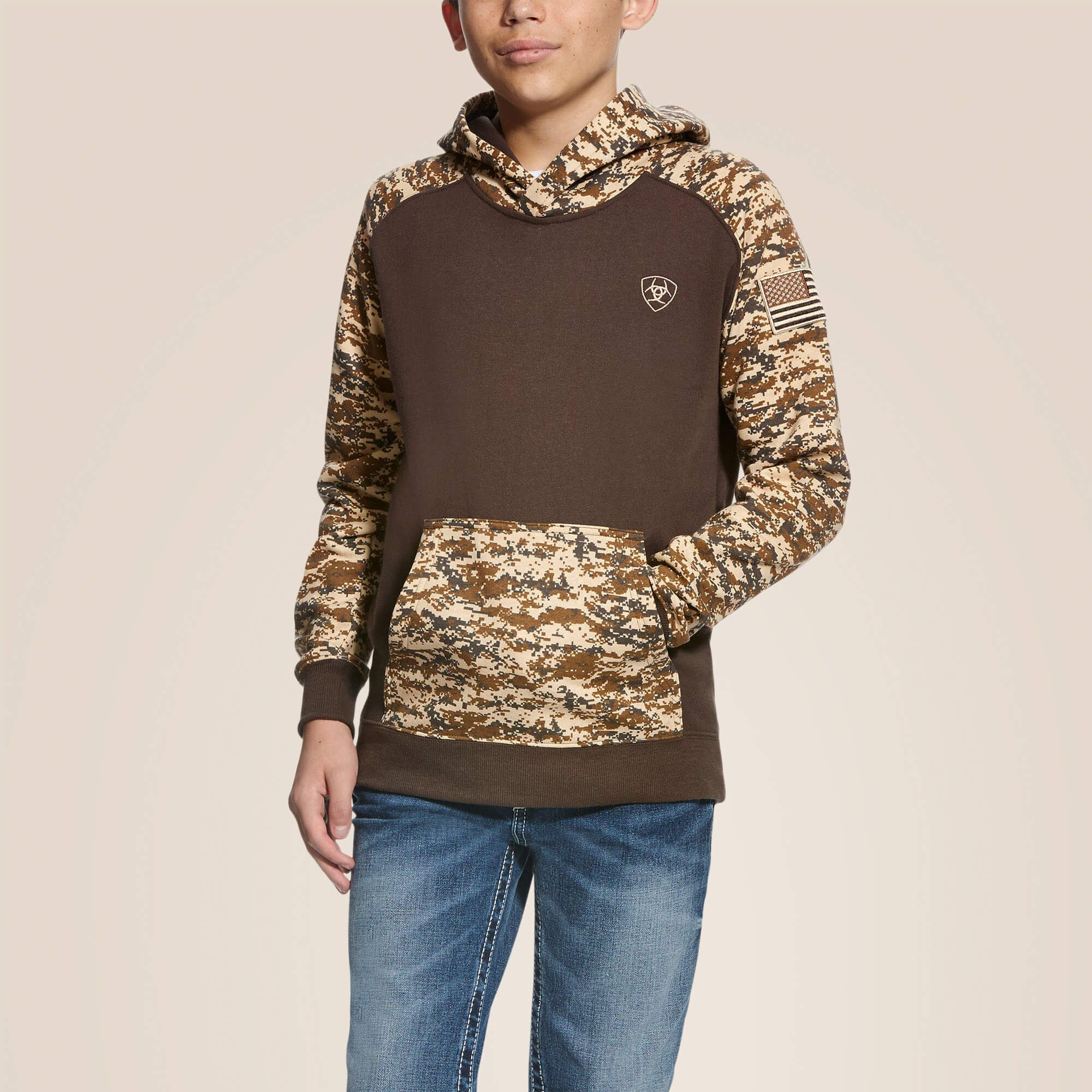 Patriot Hoodie Kids - DESERT DIGI CAMO