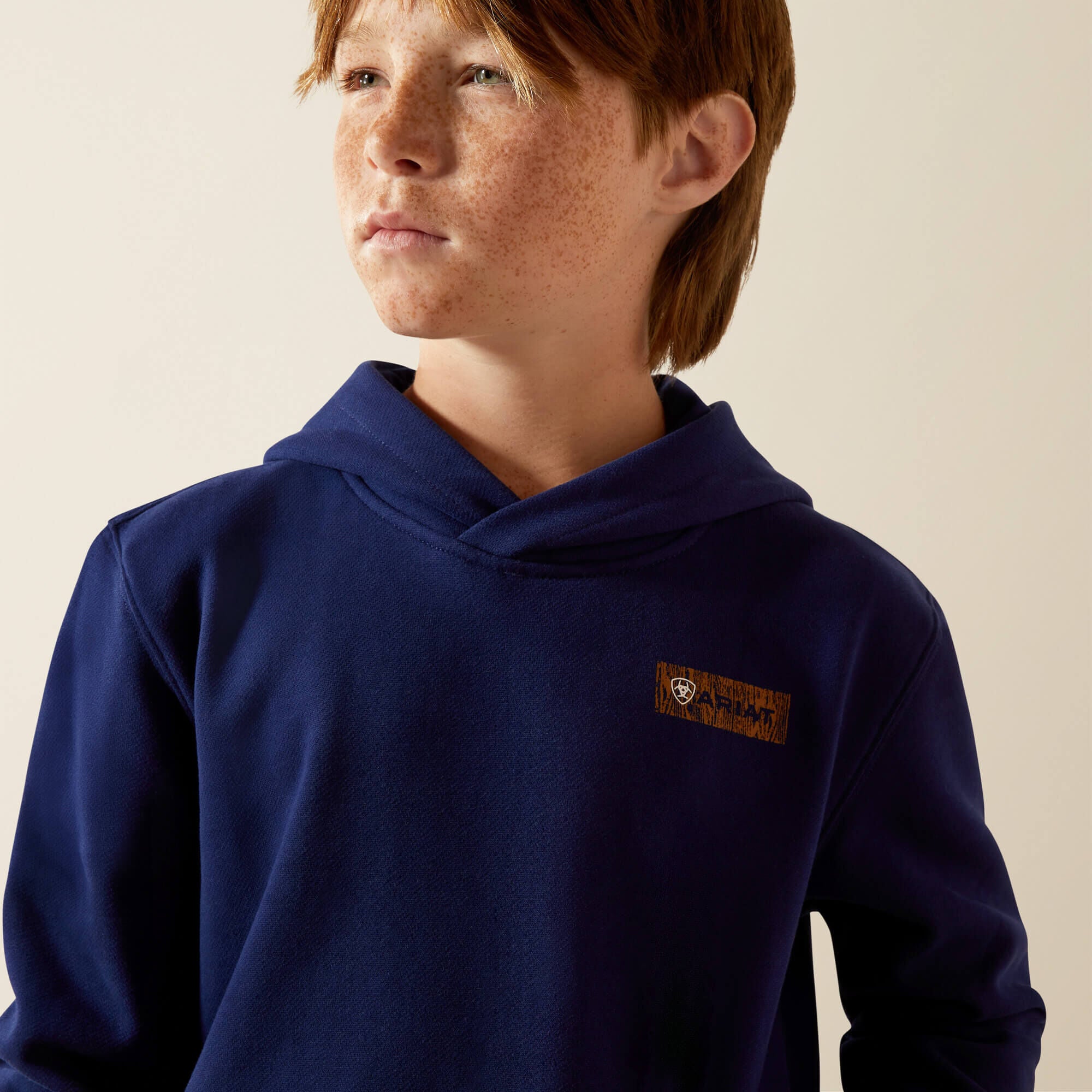 Ariat Woodshop Stack Hoodie Kids - NAVY
