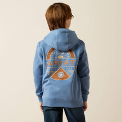 Ariat Sun Valley Circle Hoodie Kids - CORONET BLUE