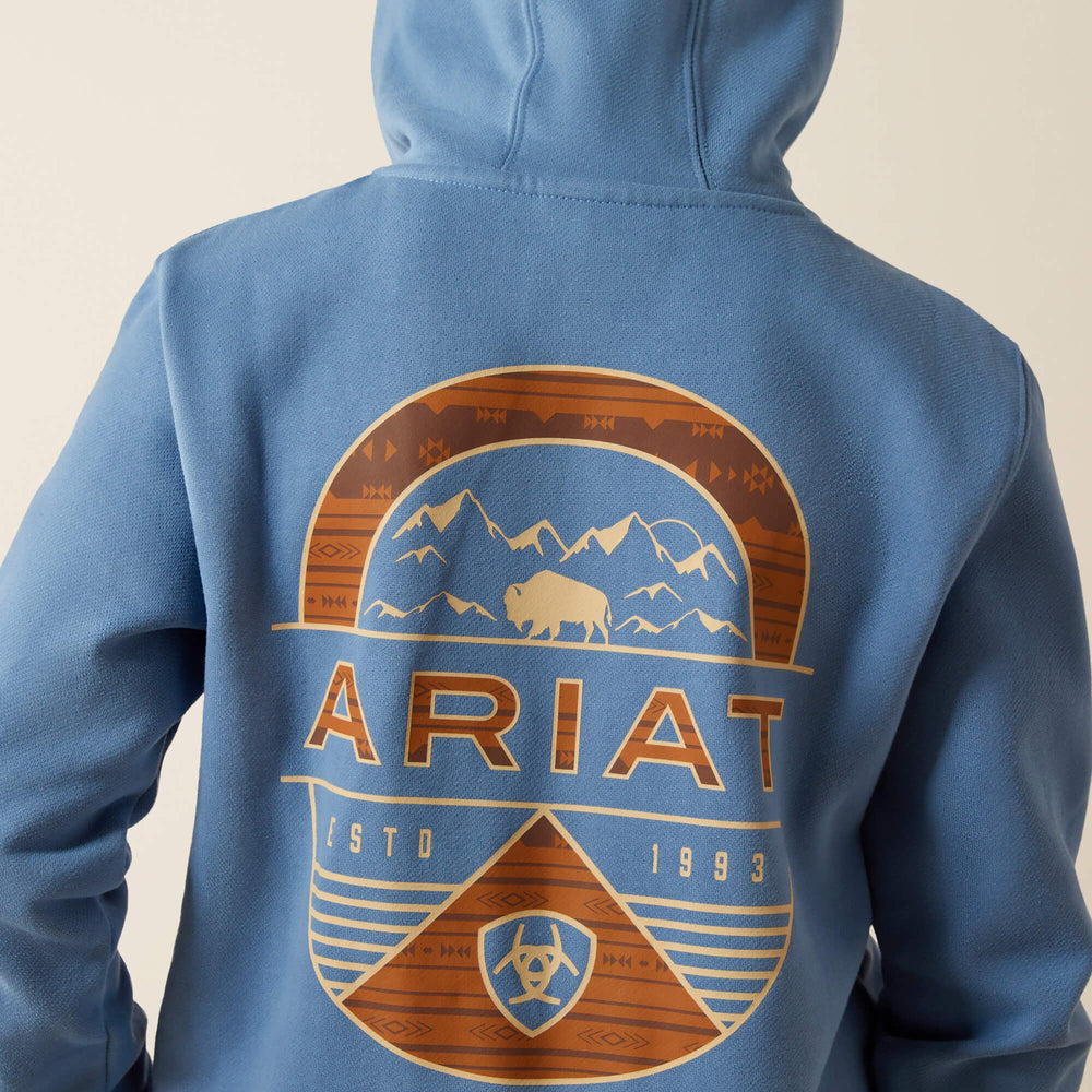 Ariat Sun Valley Circle Hoodie Kids - CORONET BLUE