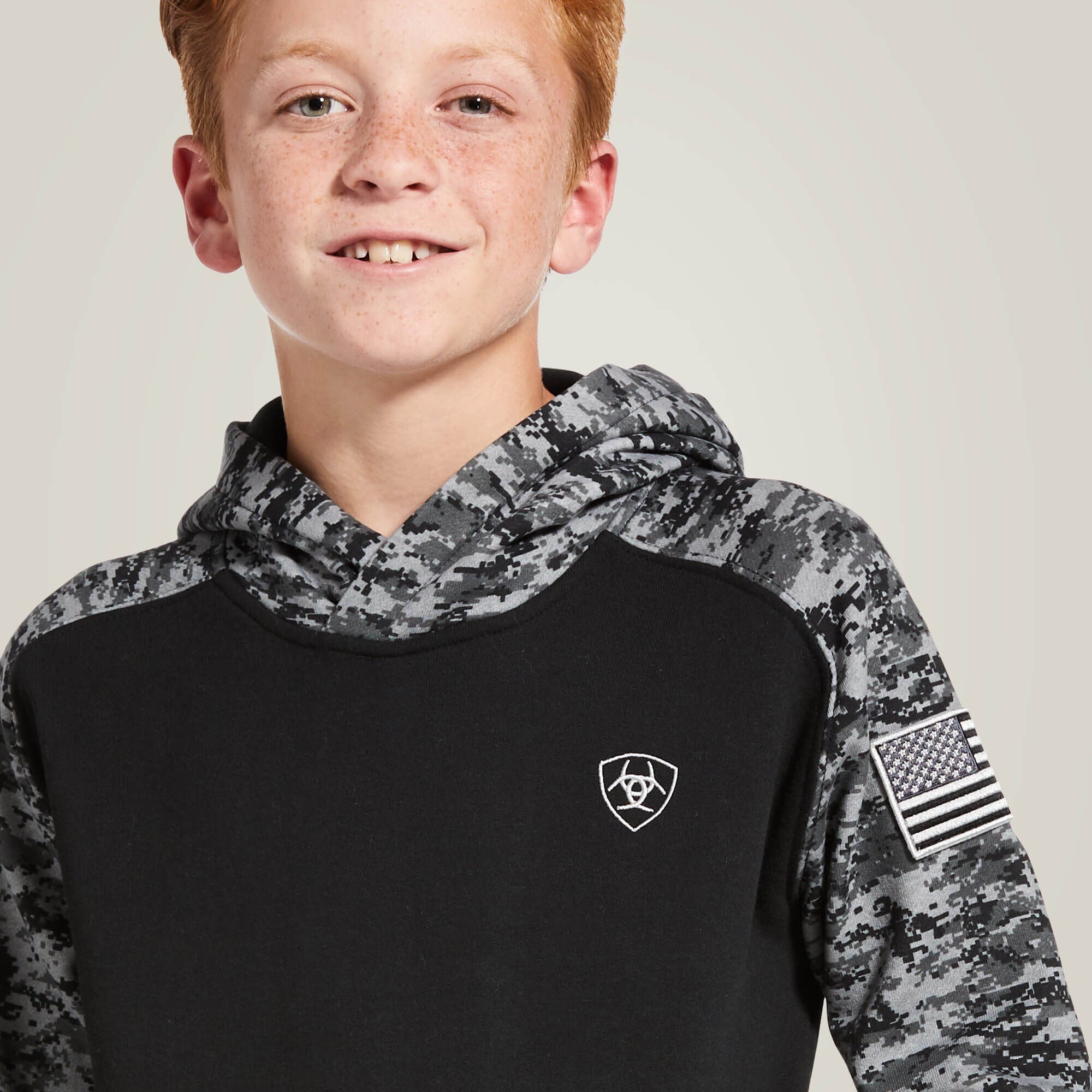 Patriot Hoodie Kids - BLACK DIGI CAMO