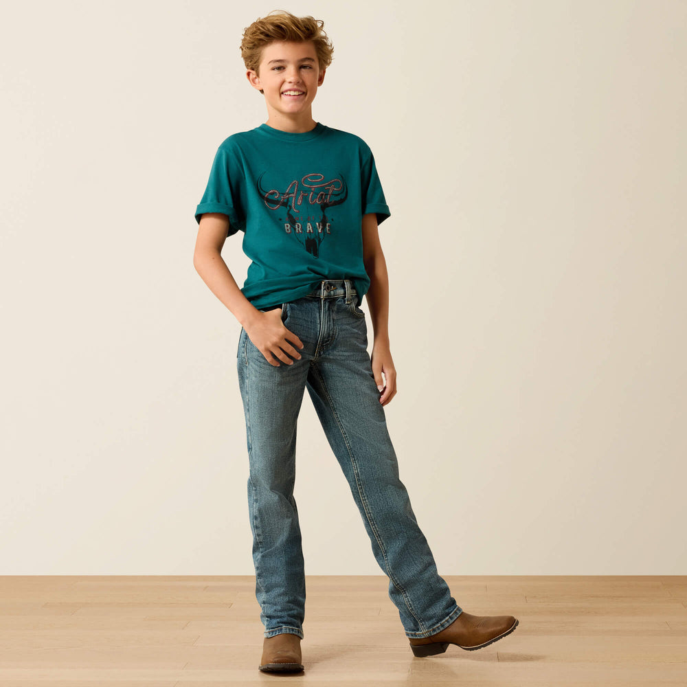 Ariat Cattle Skull Freedom T-Shirt Kids - MEDITERRANEAN