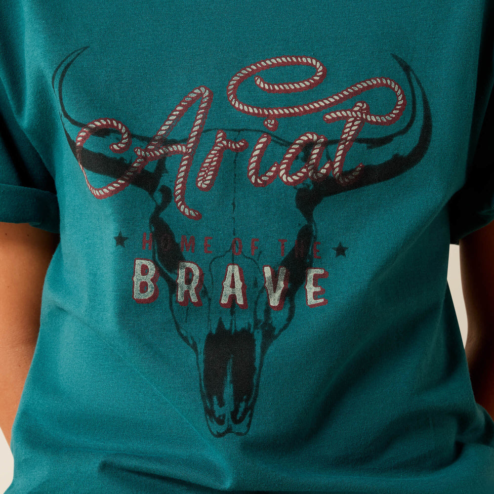 Ariat Cattle Skull Freedom T-Shirt Kids - MEDITERRANEAN